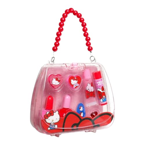 Hello Kitty Beauty Trousse à Main avec chaîne de Perles | Kit de Maquillage pour Enfants avec...