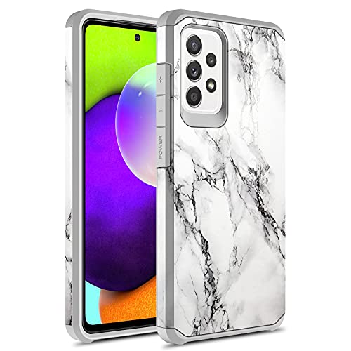 Coque Samsung A52 5G marbre blanc élégante pour le quotidien