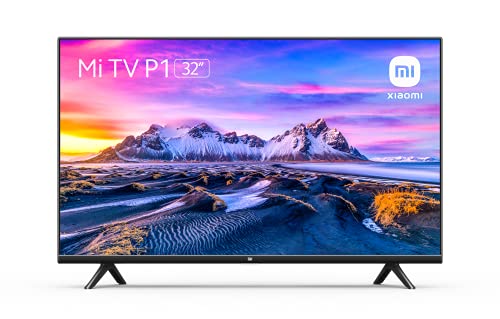 Xiaomi スマート TV P1 32 インチ (フレームレス、HD、トリプルチューナー、Android 9.0、Netflix、Google アシスタント、Bluetooth、HDMI 3、USB 2)、ブラック【2021年モデル】