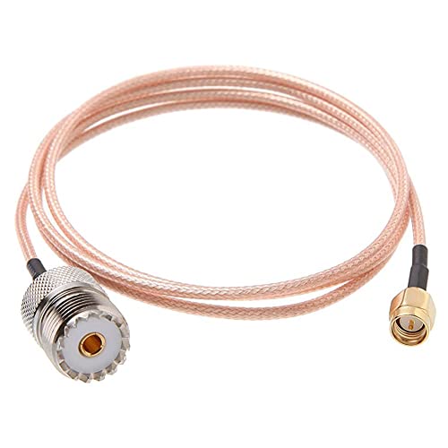 M ケーブルアダプター MJ-SMAP コネクター SMA オス - UHF メス 純銅ケーブル 高耐久性アンテナ延長ケーブル RG316 100 cm 同軸ケーブル