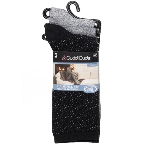 Cuddl Duds Women Super Soft 6 Pair Pack Modern Multicolor Easy Care Crew Midweight Socks2
