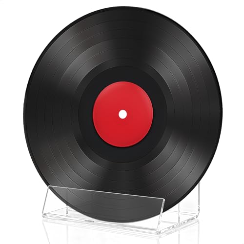 xiruiubao Soporte Vinilos, Expositor Discos Vinilo, Soportes para CD de Acrílico Transparente, Estante de Almacenamiento de Mesa para Discos/CD/LPs/Libros, 15 * 9.5 * 7.3cm