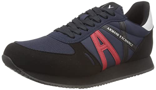 Armani Exchange Rio Side Logo, Sneaker, Basket Homme, Navy Black, 39.5 EU