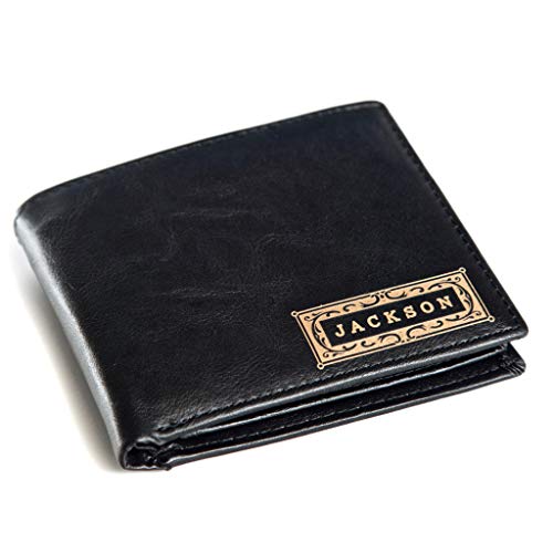 Swanky Badger Personalized Wallet – Bifold Wallet (Black Classic)