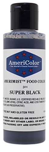 AmeriColor AmeriMist Super Black Airbrush Food Color, 4.5 oz