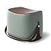 Produktbild Stool Nordic Tragbare Einfache Sofa Bank Mit Griff, Tragbare Kreative Fußbank Leder Hocker Oberfläche Leicht Zu Reinigen, Ergonomisches Design Rest Hocker Sofa Hocker, Pedal (Farbe : Blau)