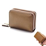 [Design grande capacité]: Ce portefeuille multi-cartes dispose de 10 emplacements pour cartes et de 2 emplacements pour pièces. Le design à zip empêche la perte d'objets et offre un espace de rangement généreux