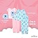 Disney Lilo & Stitch Girls' 4-Piece Snug-fit Cotton Pajama Set, Soft & Cute for Kids, SMILE STITCH, 4T