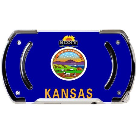 Kansas State Flag Vinyl Decal Sticker Skin by ElitePrinting for PSP Go