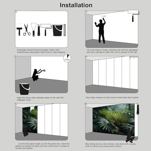 Papier Peint Forêt Tropicale Texture Végétale Premium 350x256cm - 8