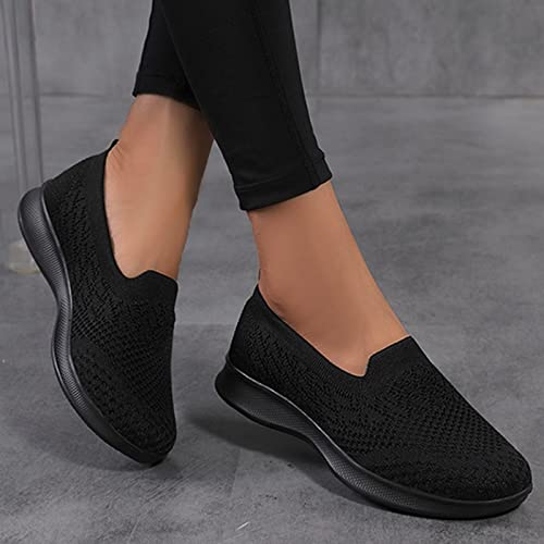 Orthopedic Shoes for Women Slip On Comfort Knit Walking Shoes Lightweight Breathable Running Tennis Athletic Gym Workout Non Slip Athletic Fashion Sneakers Casual4