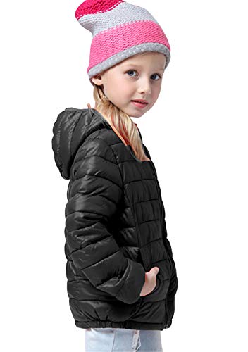 FLITAY Kid Winter Looser Fit Hooded Down Jacket Lightweight Warm Packable Jacket with Pocket3