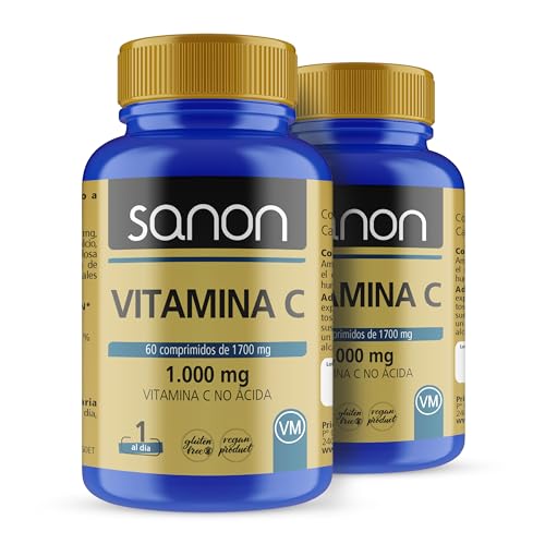 Boost de energía y vitalidad: Pack 2 SANON Vitamina C 60 comprimidos 5 Complementos alimenticios