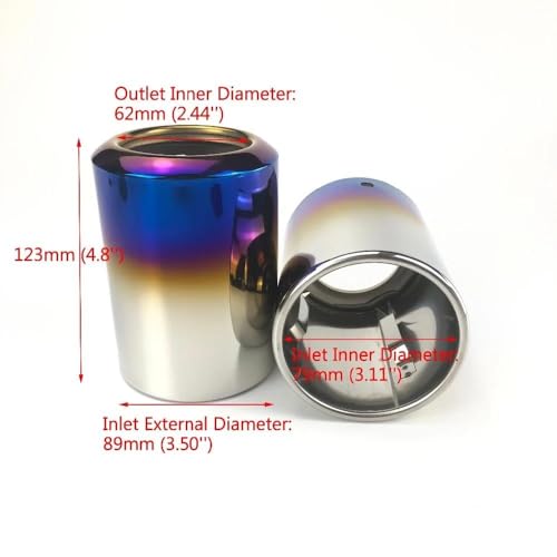 Embout d'échappement inox argent pour Mazda CX-5 2015 et Atenza 2014 - 2
