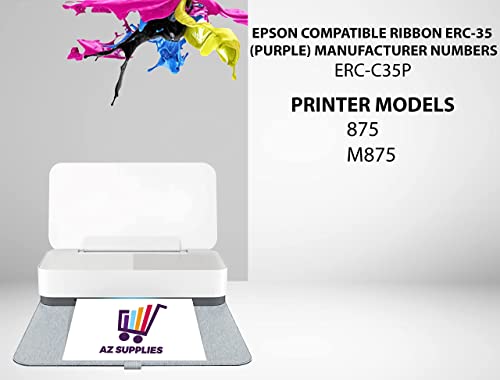 Cintas para impresora compatibles Epson ERC-35 moradas 6 paquetes miniatura 2