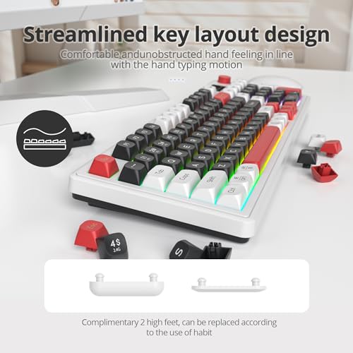 Teclado Gamer 98 Keys Owpkeenthy Inalámbrico RGB miniatura 3