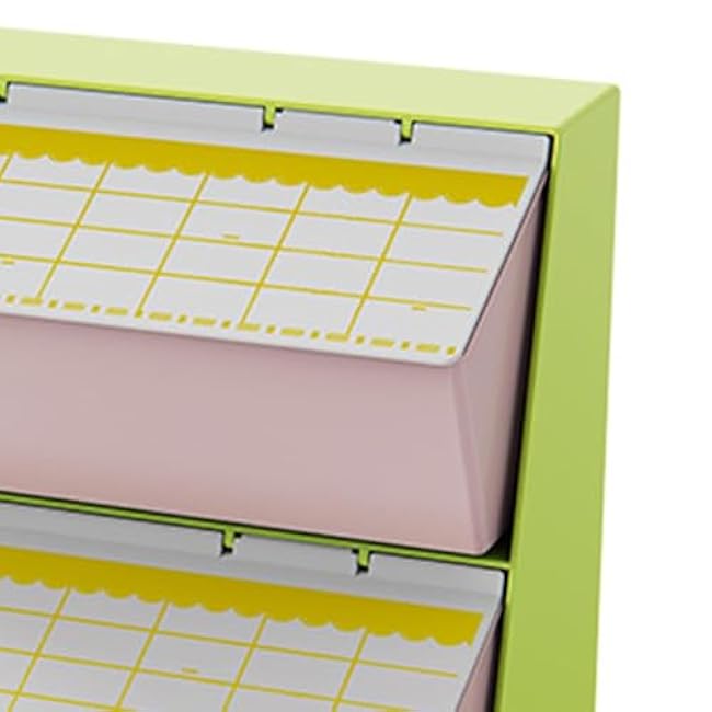 Organizer Countertop Station Tea Rack Practical Container for Utility Room Office, Pink Green