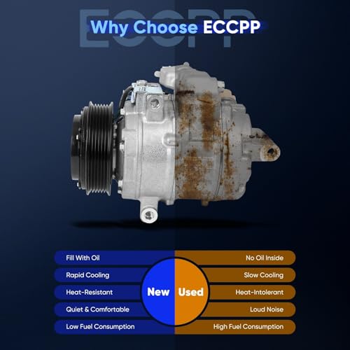 Image of ECCPP AC Compressor with Clutch 2015-2018 Fit for Ford Edge 2.7L 3.5L | for Lincoln MKX MKZ 2.7L 3.0L 3.7L Fast Cooling AC Compressor