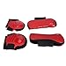 SALUTUYA Botas de Soporte de Caballo cómodas Gruesas para Patas de Caballo de cojín Rojo(Red, A Set of Medium)