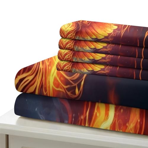 Housse de couette Phénix anti-plis avec fermeture éclair pour lit simple - 7