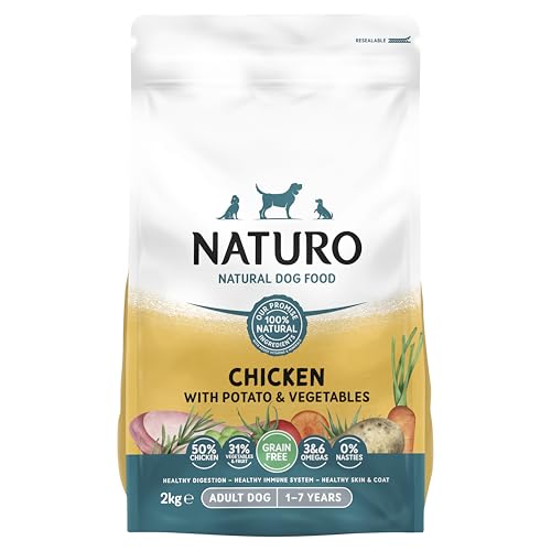 Naturo Natural Pet Food Chicken and Potato with Vegetables Adult Dog 1 to 7 Years 2kg