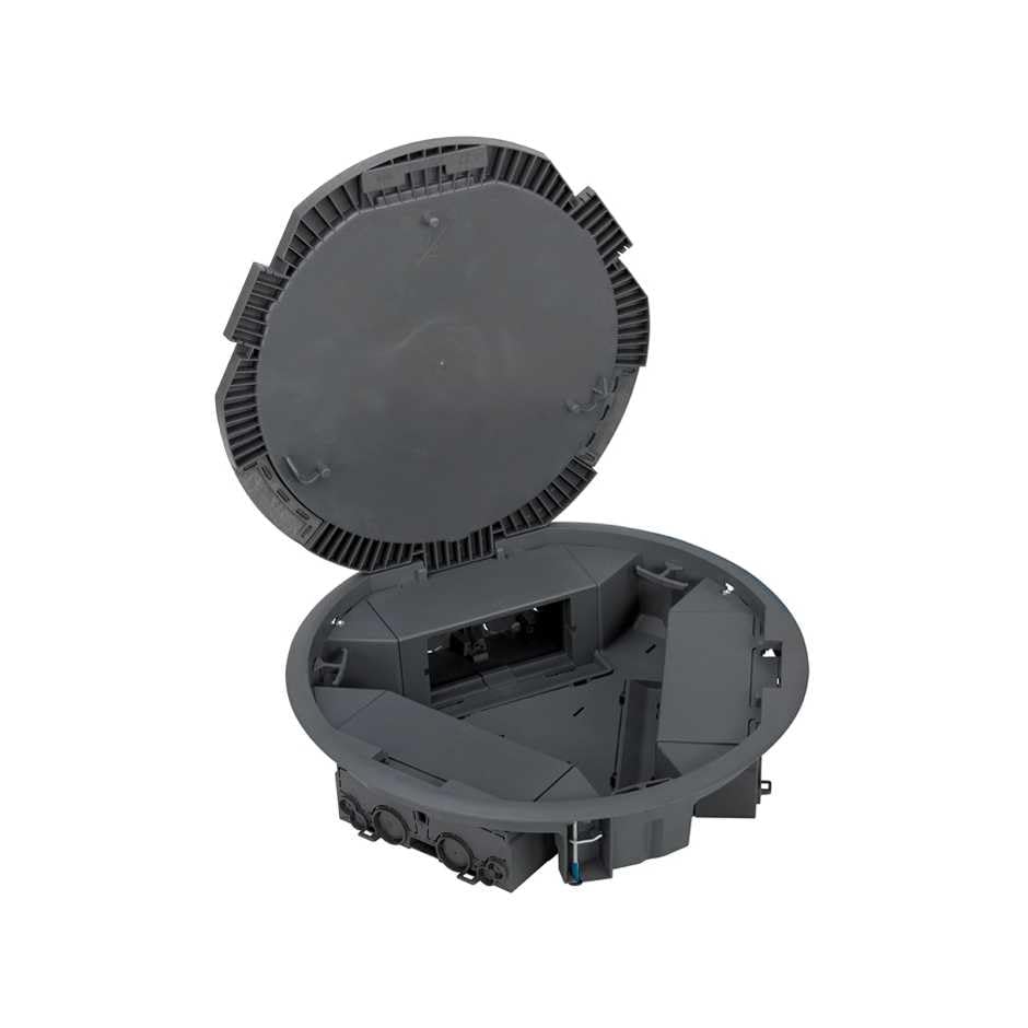 Boîte de sol design gris anthracite 3 modules à intégration invisible