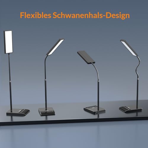 LEPOWER LED Schreibtischlampe 800 LM dimmbar tischlampe 12 W tageslichtlampe leselampe，50 Beleuchtungsmodi,tischleuchte helle Schreibtischlampen für Schlafzimmer, Arbeitszimmer
