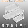 Sevenblue 3 Pack Under Sink Organizers, 2-Tier Multi-Use Kitchen and Bathroom Organizers and Storage with Sliding Drawers,Bathroom Cabinet Organizer (White, 14.8 Inch) #1