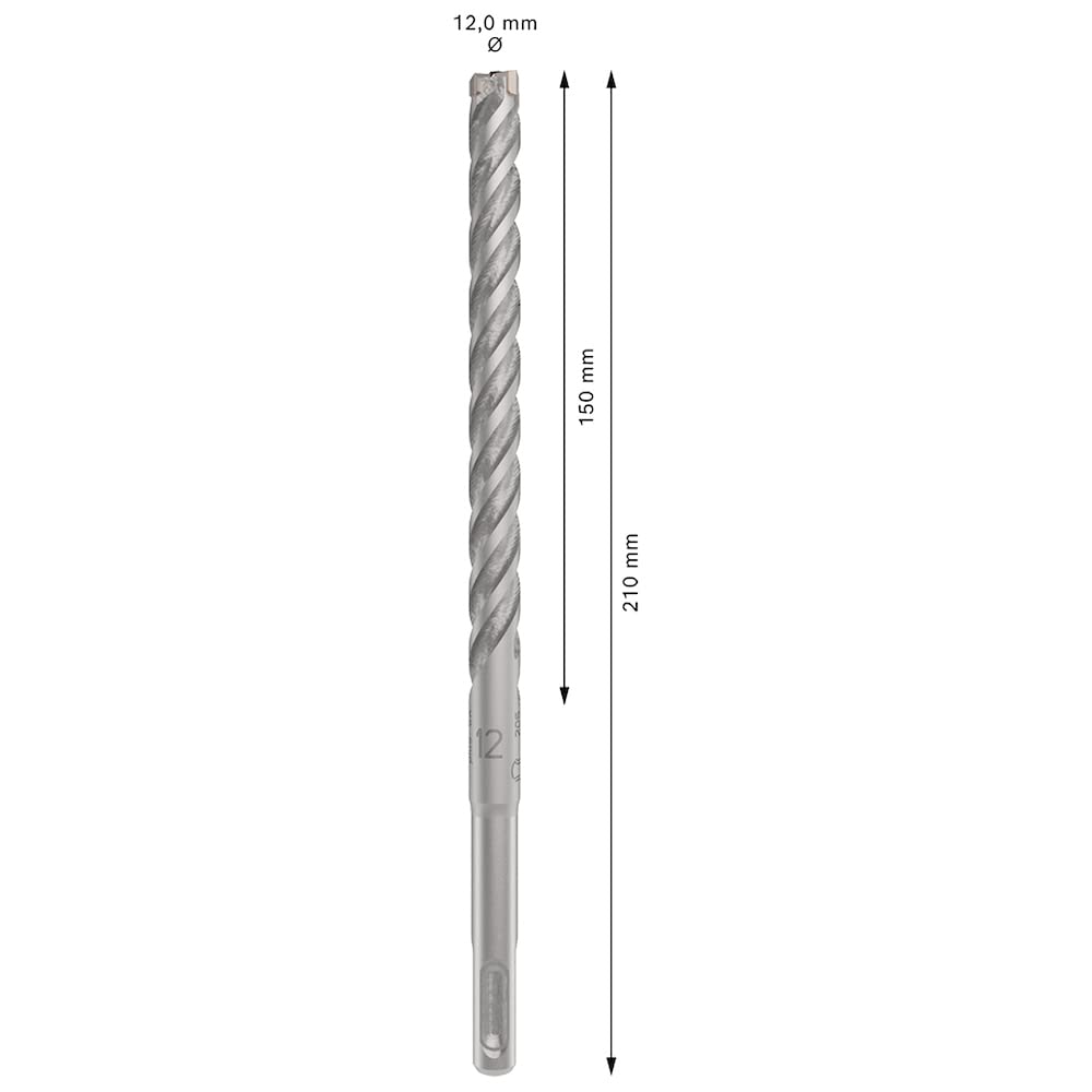 Bosch SDS-Plus Hammer Drill Bits - 10-Pack Of 5mm X 115mm (4.53") Masonry Drill Bits For Concrete & Reinforced Concrete - View #6