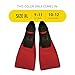 FINIS Long Floating Fins for Swimming and Snorkeling , Black/Red , XL (US Male 9-11 / US Female 10-12)