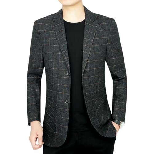 Blazer décontracté à carreaux homme veste business printemps