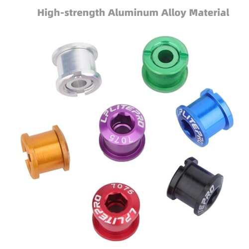 YYunying Fahrrad-Kettenblattschrauben für Scheibenbremse, Aluminium-Legierung, Einzelscheiben-Kettenblätter, Muttern für Rennräder, Mountainbikes, Violett