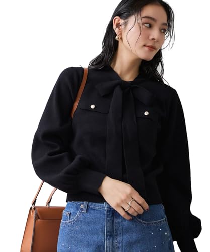 リボン付きプルオーバー