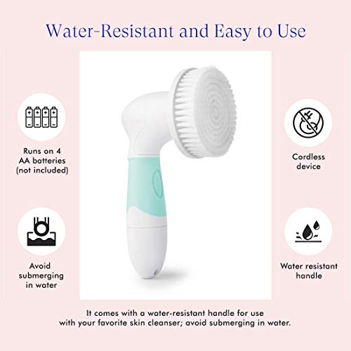 Vanity Planet Spin Body Brush (Bombshell Blue)- Complete Face & Body Scrub Spin Brush, Water-Resistant, Battery Operated With 4 Interchangeable Brush Heads - Thumbnail 3