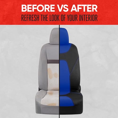 Image of Motor Trend AquaShield Waterproof Front Seat Covers, Blue Seat Covers for Cars - Neoprene Front Car Seats Cover, SUV Seat Covers Protector - Car Interior Cover for Auto, Trucks, & Dog Owners