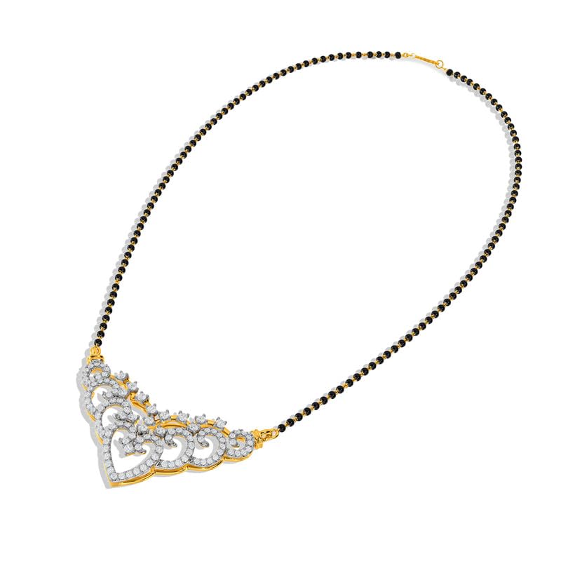 Image of KISNA JEWELS 14KT|18KT BIS Hallmark Pure Gold TANMANIYA Mangalsutra For Women