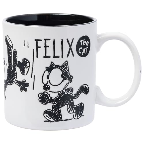 Taza cerámica 20 oz Felix the Cat diseño Silver Buffalo miniatura 1