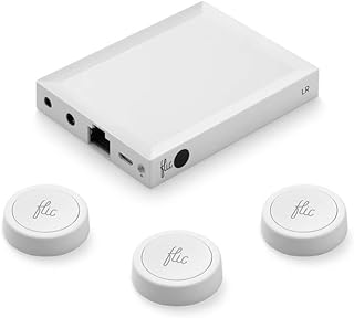 Flic 2 Smart button - Trigger Alexa & Apple HomeKit - Starter kit 3 x Flic 2 buttons + 1 x Flic Hub LR - Smart Home Control - Works with Hue, LIFX, IFTTT, IKEA Trådri, Sonos, Spotify and much more…