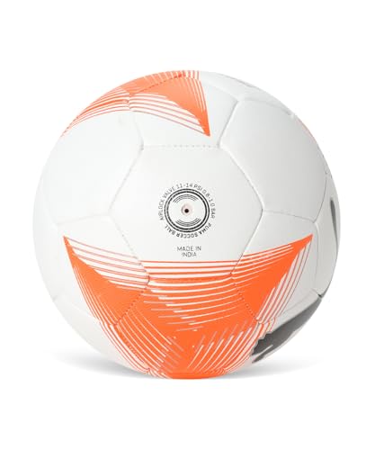 Image of PUMA , Unisex-Adult, Future 3 Soccer Ball V1, White-Burnt Orange, (8493301)