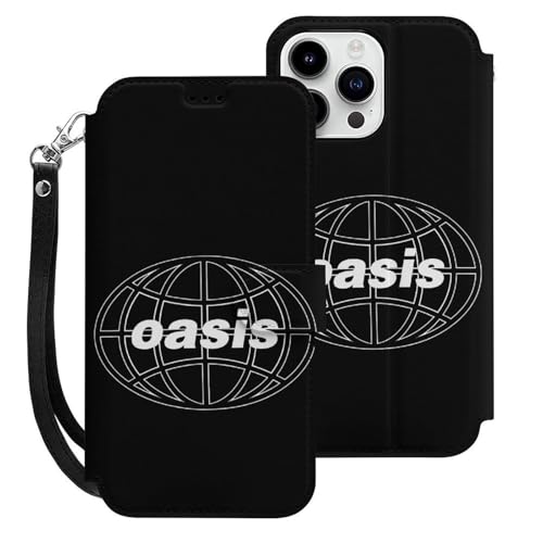 iPhone15ProMax用ケース 手帳型 オアシス OASIS バンド スマホケース ストラップ付き 財布型 アイフォン15ProMax用ケース おしゃれ 軽量 背面 携帯カバー カード収納 スタンド機能 PUレザー 耐衝撃