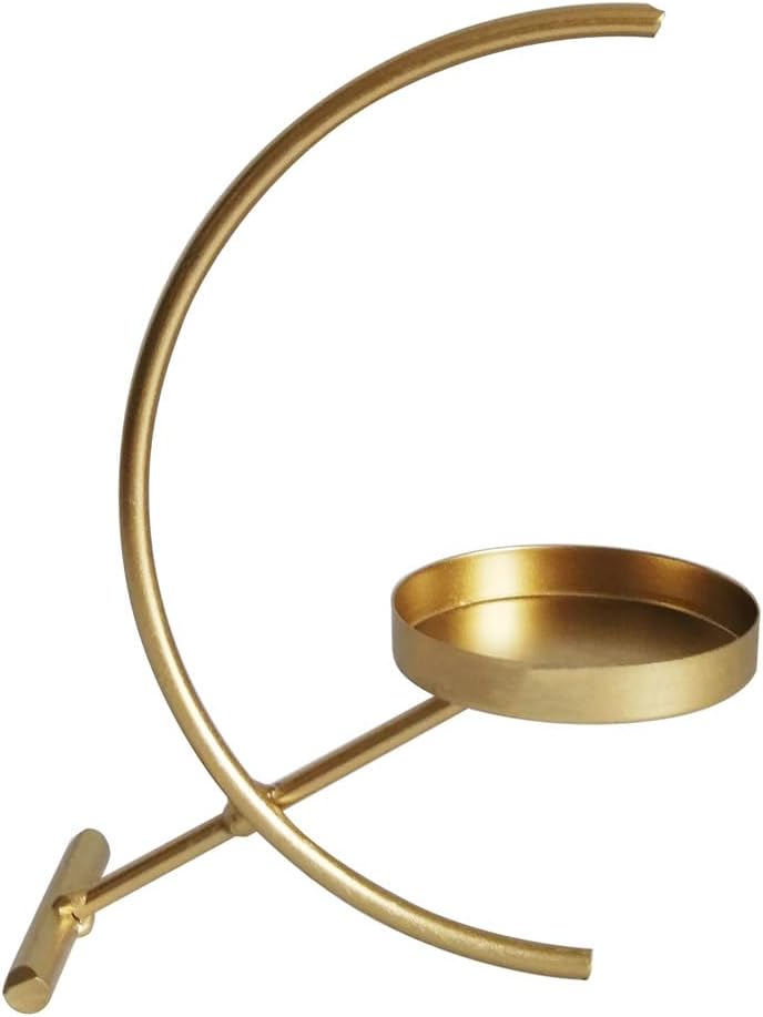 Iron Home Party Table Semicircle Moon Candle Holder Ornament