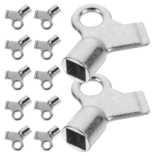 HOMSFOU 12 Pezzi Chiavi di Spurgo Radiatore in Metallo Piccole Chiavi Quadrate per Valvole di Sfiato Termosifoni Accessori Riscaldamento Resistenti e Facili da Usare