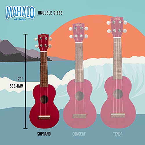 Mahalo Kahiko Ukulélé Soprano avec Housse Rouge Satin - Les Beatles, Paul McCartney, John Lennon, RIngo Starr, George Harrison Mahalo Kahiko Ukulélé Soprano avec Housse Rouge Satin – Image 5
