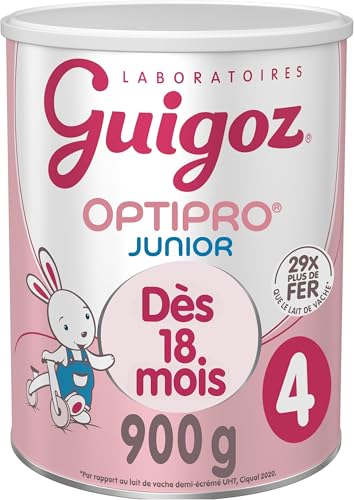 GUIGOZ OPTIPRO Junior 4 Lait de croissance en poudre dès 18 mois - Boîte de 900g (Lot de 5)