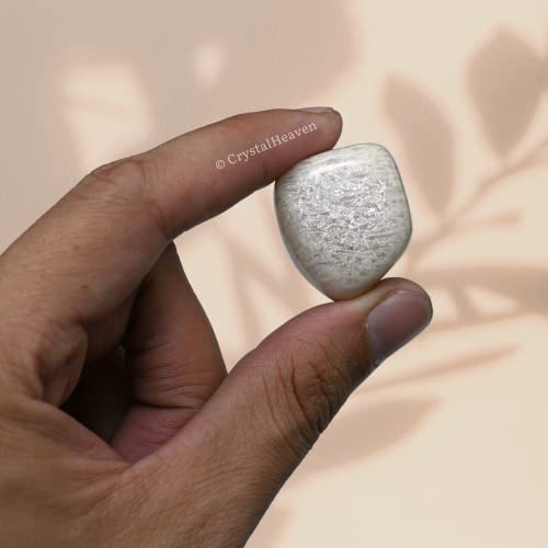 Image of Certified Cream Moonstone Crystal Healing Tumbled Stone, Natural Polished Crystals for DIY Crafts, Manifestation, Meditation, Pooja Feng Shui and Reiki Healing (30 Grams)