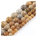 Hauptstein: Achat JINGGEGE Natürliche Chrysantheme Achat Stein Onyx Perlen 4/6/8/10mm lose runde perlen for schmuck Machen DIY Charme armbänder Halskette 15inch (Size : 10mm 36pcs Beads)