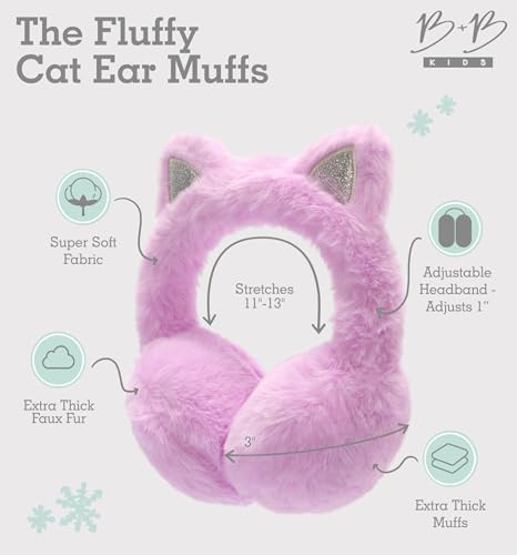 Image of Brook + Bay Kids Ear Muffs - Winter Animal Earmuffs - Cozy Ear Warmers