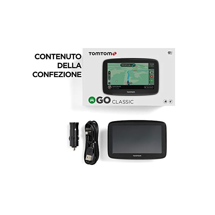 TomTom Navigatore Satellitare per Auto GO Classic, 6 Pollici, con