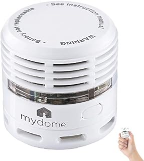 Mydome Helsinki Smoke Alarm | 1-Year Sealed Battery Fire Alarm Smoke Detector with LED Indicator & Silence Button, Conforms to EN14604 Standard, XS01