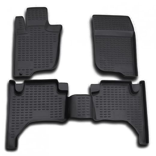 Car Lux AR01616 - Alfombrillas Alfombras de goma a medida tipo cubeta 3D para L200